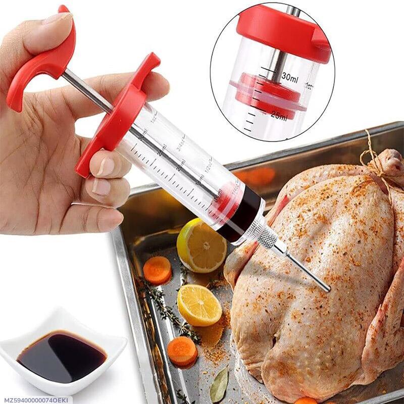 Stylish Red Injection Tool for Chicken & Turkey with 30ml Capacity